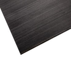 Crown Corrugated Switchboard Runner Mat Vinyl - Black CRRSB36BK