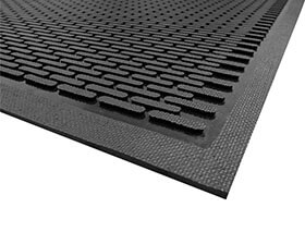 AGHITG Outdoor Rubber Mats with Drainage, Rubber Drainage Mat,Outdoor Mats  for Back Door, Waterproof, Interlocking Rubber Mats, Easy Clean Rug Mats
