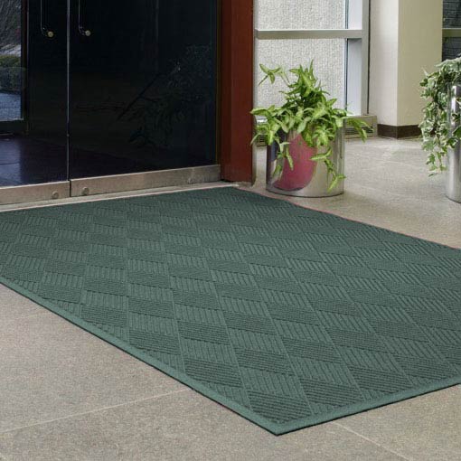 M+A Matting WaterHog Eco Elite Commercial-Grade Entrance Mat - Diamond  Pattern & Rubber Border Indoor/Outdoor, Door Mat Southern Pine, 3' x 5