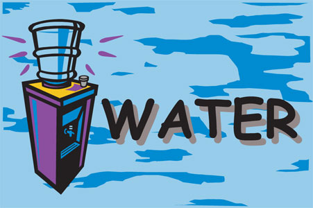 Water Cooler Splash Message Mat - Black - 2x3