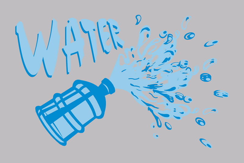 Water Cooler Message Mat - Blue - 2x3