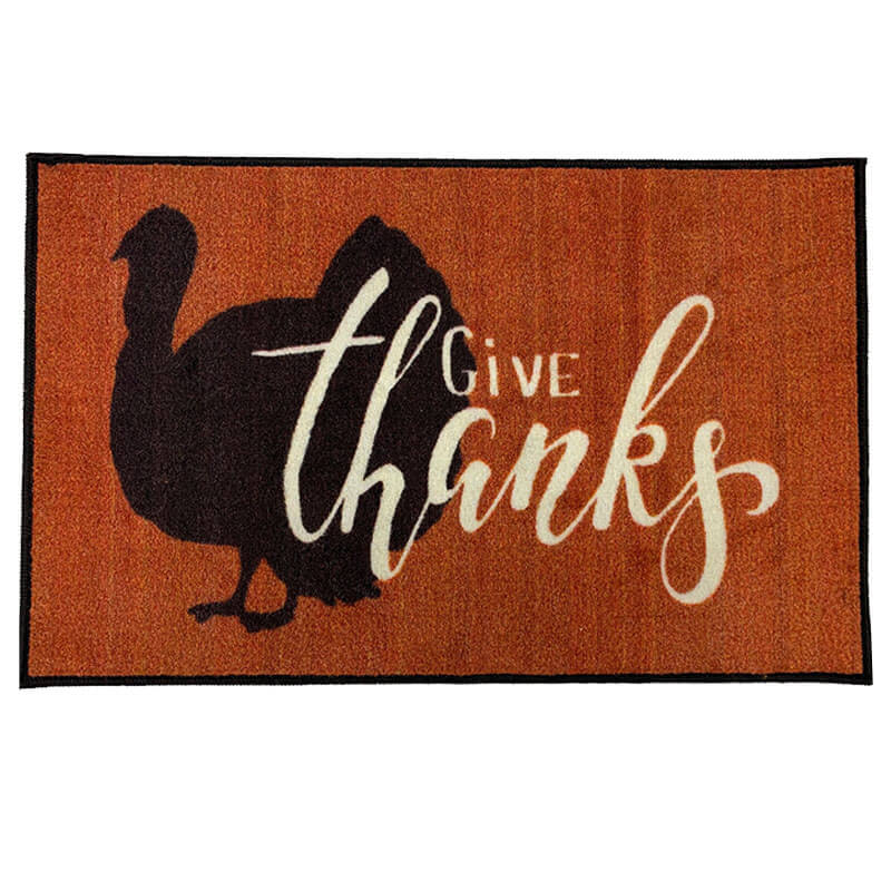 Give Thanks Thanksgiving Welcome Door Mat Floormatshop Com